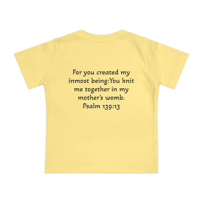 Baby T-Shirt - Brown Skin Baby Girl Life is Beautiful Psalm 139:13