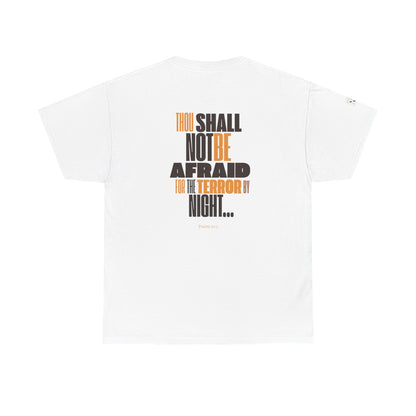 Unisex Heavy Cotton Tee NOT AFRAID Lion Psalm 91