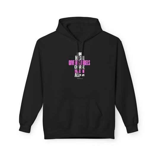 Unisex Midweight Softstyle Fleece Hoodie Psalm 91 wings