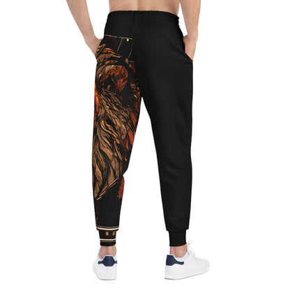 Athletic Joggers (AOP) Not Afraid Lion Black