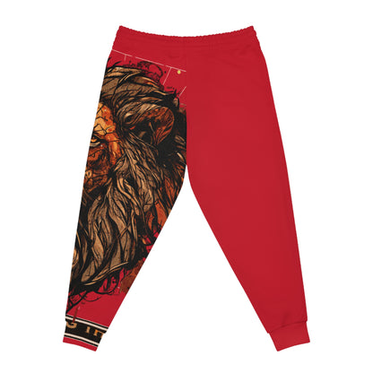 Athletic Joggers (AOP) Not Afraid Lion Red