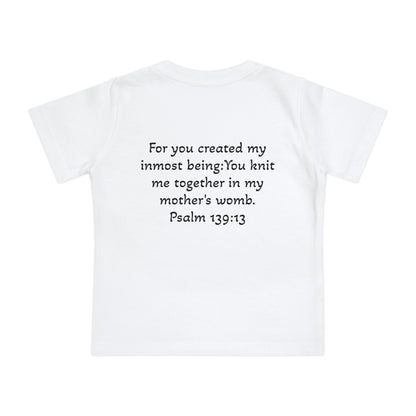 Baby T-Shirt - Brown Skin Baby Girl Life is Beautiful Psalm 139:13