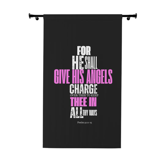 Window Curtains (1 Piece) He shall Give His Angels