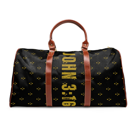 Travel Bag - Black John 3:16 Design - Waterproof