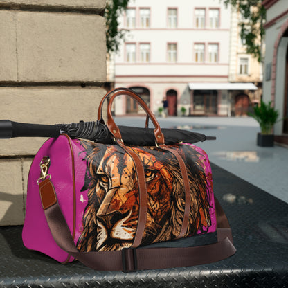 Colorful Lion Design Waterproof Travel Bag - Psalm 91 Inspired