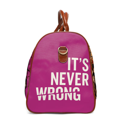 Travel Bag - “Do the Right Thing” Pink Lion Design