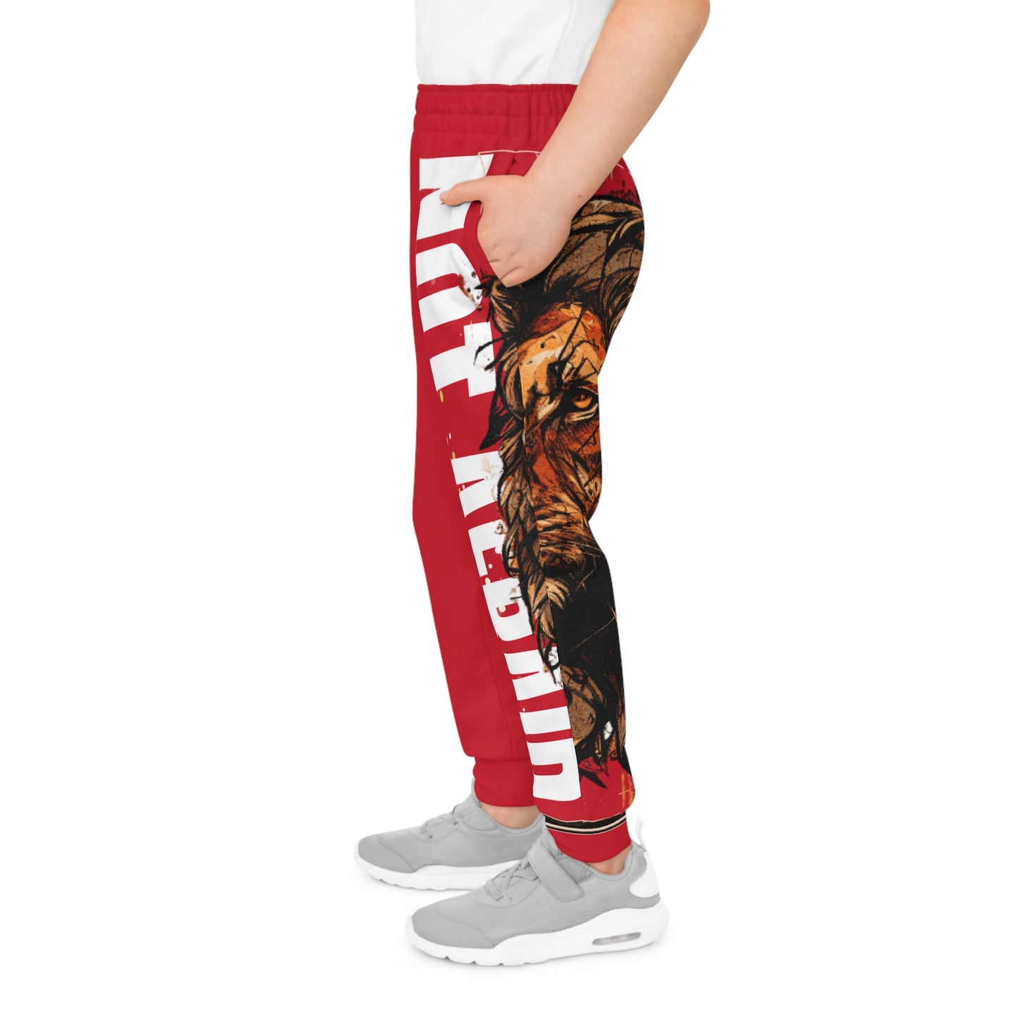 Youth Joggers (AOP) Not Afraid Red