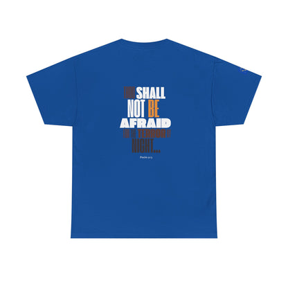 Unisex Heavy Cotton Tee NOT AFRAID Lion Psalm 91