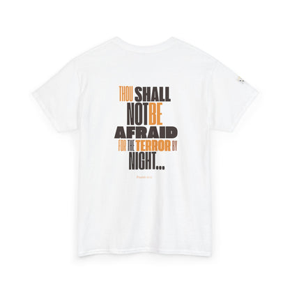 Unisex Heavy Cotton Tee NOT AFRAID Lion Psalm 91