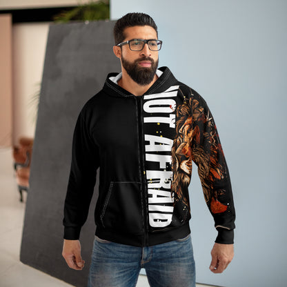 Unisex Zip Hoodie (AOP) Not Afraid