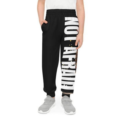 Youth Joggers (AOP) Not Afraid Black