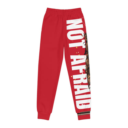 Youth Joggers (AOP) Not Afraid Red