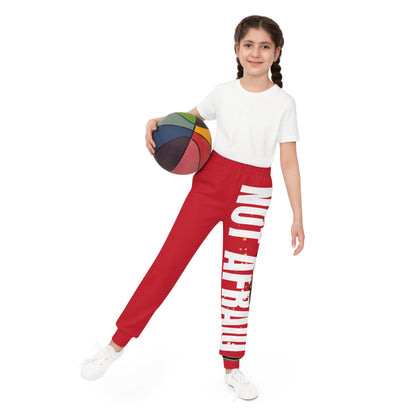 Youth Joggers (AOP) Not Afraid Red